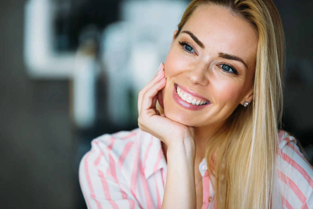 Woman smiling