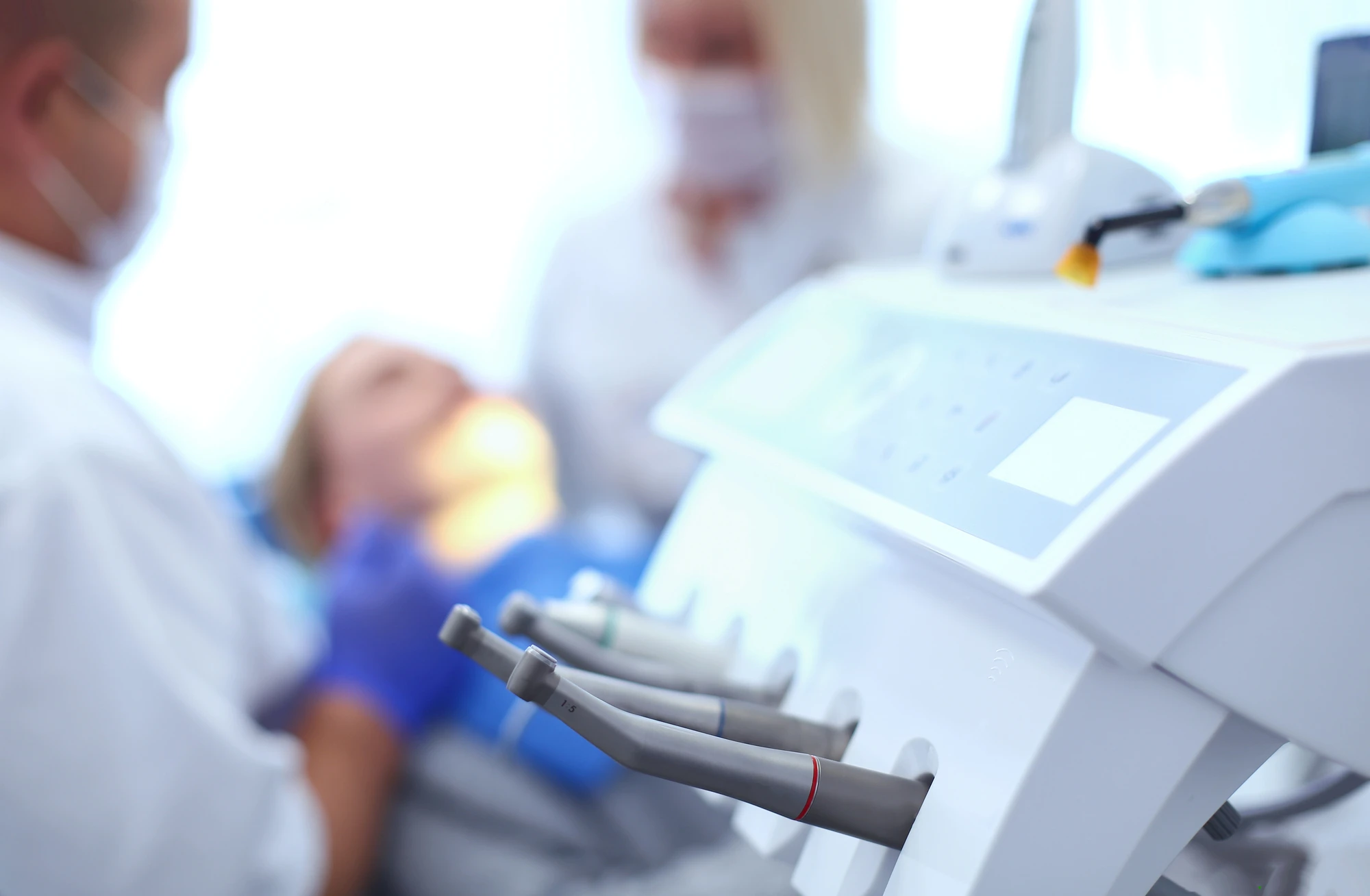 close up of the equipment dentist use for tooth-colored fillings near me
