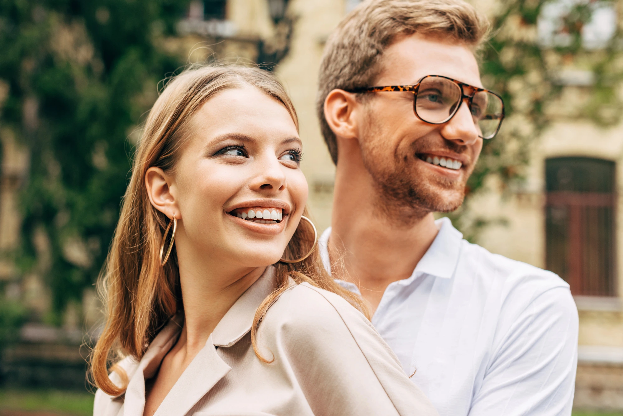 happy couple after cosmetic dentistry in Uptown Charlotte (1)