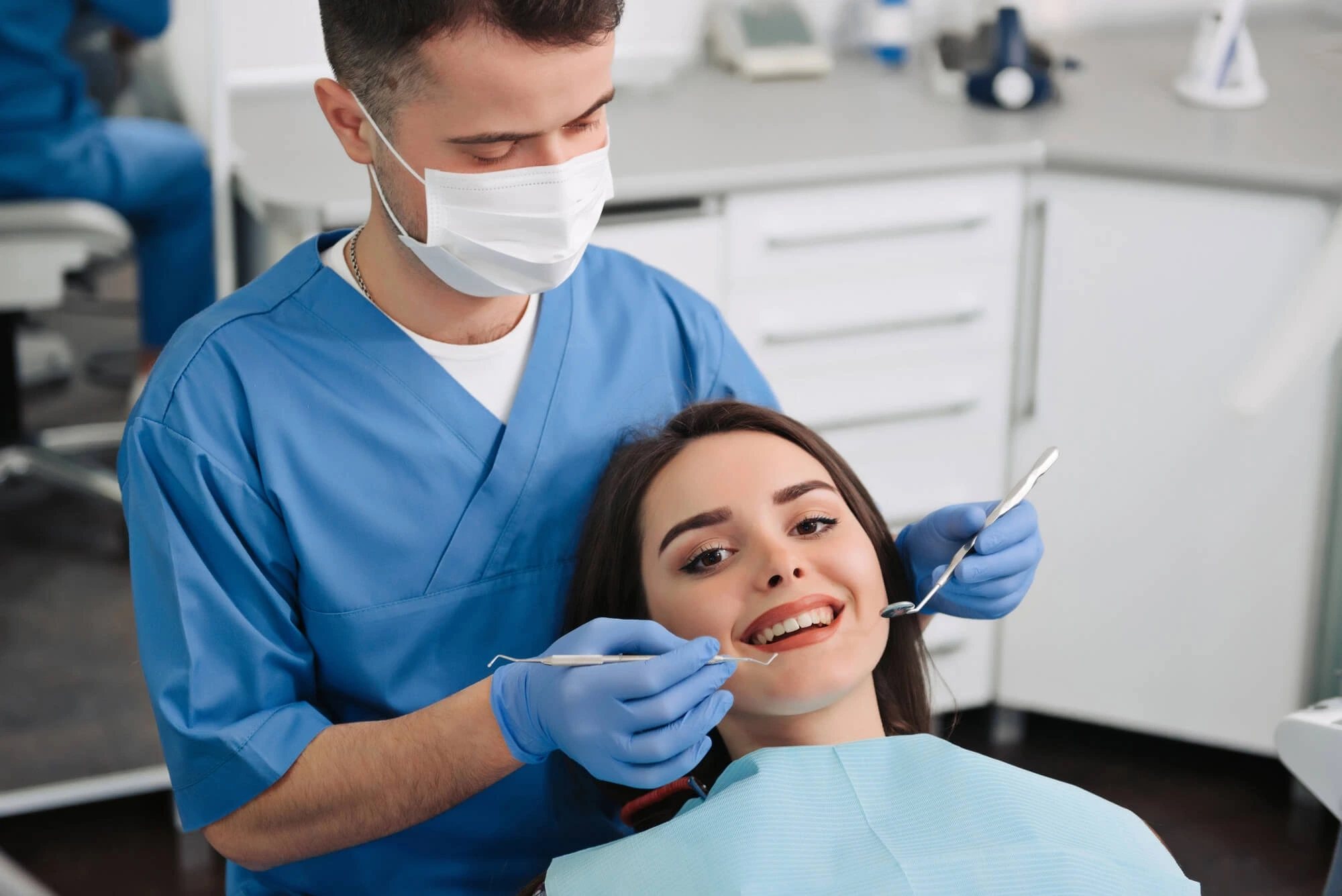 woman getting treatment at a dentist in Myers Park, Charlotte, NC (1)