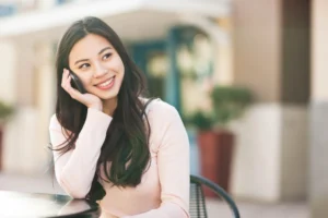 happy woman after going to Botox dentist near me